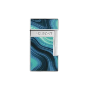 Accendino Dupont Slimmy Laccato Géode blu
